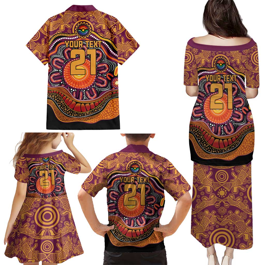 Custom Broncos Honouring First Nations Family Matching Puletasi and Hawaiian Shirt NAIDOC 2026 Deadly 50 Years