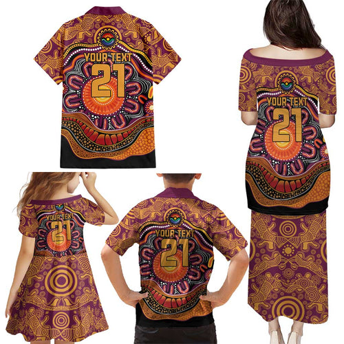 Custom Broncos Honouring First Nations Family Matching Puletasi and Hawaiian Shirt NAIDOC 2026 Deadly 50 Years
