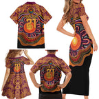 Custom Broncos Honouring First Nations Family Matching Short Sleeve Bodycon Dress and Hawaiian Shirt NAIDOC 2026 Deadly 50 Years