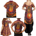 Custom Broncos Honouring First Nations Family Matching Summer Maxi Dress and Hawaiian Shirt NAIDOC 2026 Deadly 50 Years