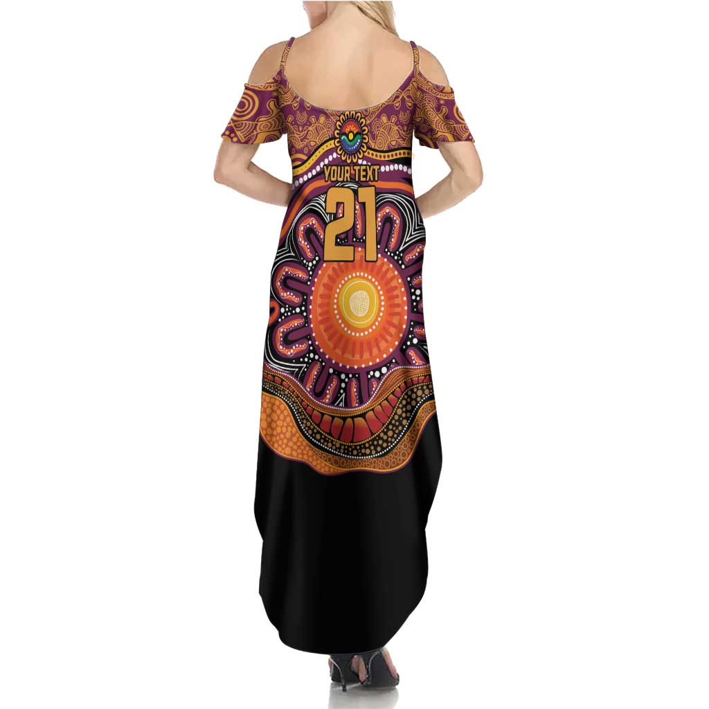 Custom Broncos Honouring First Nations Family Matching Summer Maxi Dress and Hawaiian Shirt NAIDOC 2026 Deadly 50 Years