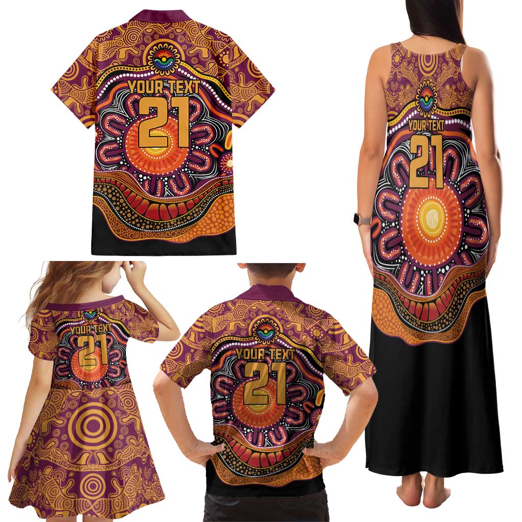 Custom Broncos Honouring First Nations Family Matching Tank Maxi Dress and Hawaiian Shirt NAIDOC 2026 Deadly 50 Years