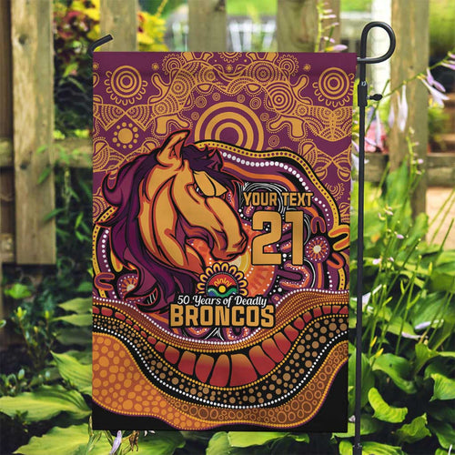 Custom Broncos Honouring First Nations Garden Flag NAIDOC 2026 Deadly 50 Years