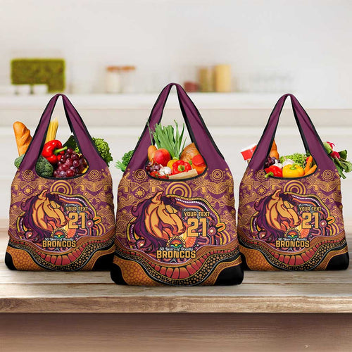 Custom Broncos Honouring First Nations Grocery Bag NAIDOC 2026 Deadly 50 Years