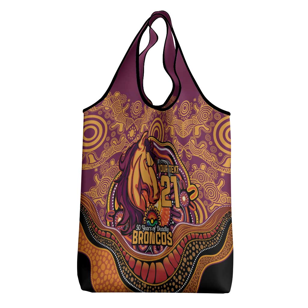 Custom Broncos Honouring First Nations Grocery Bag NAIDOC 2026 Deadly 50 Years