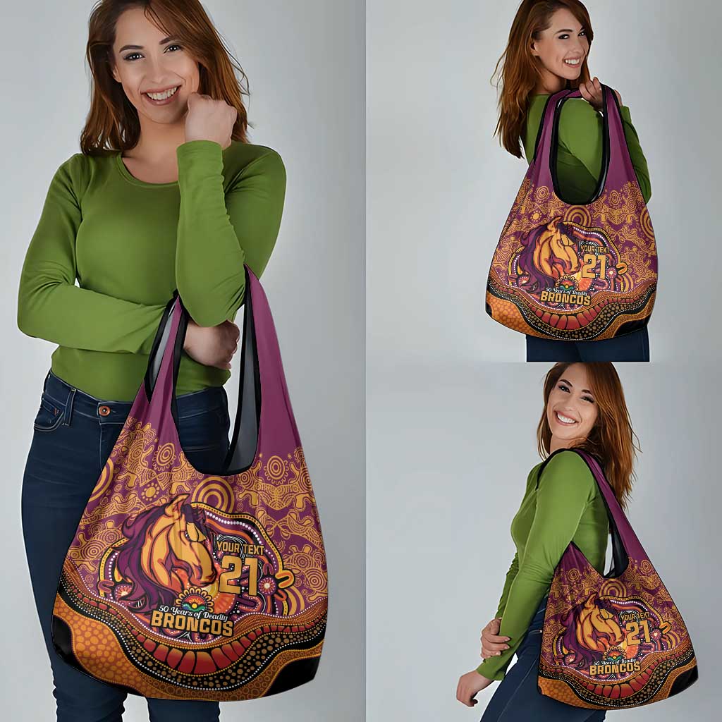 Custom Broncos Honouring First Nations Grocery Bag NAIDOC 2026 Deadly 50 Years