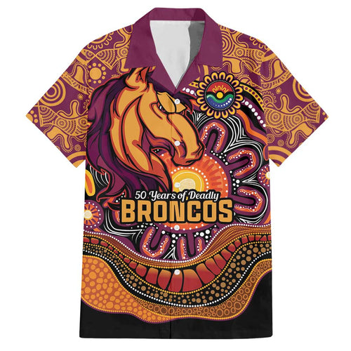 Custom Broncos Honouring First Nations Hawaiian Shirt NAIDOC 2026 Deadly 50 Years