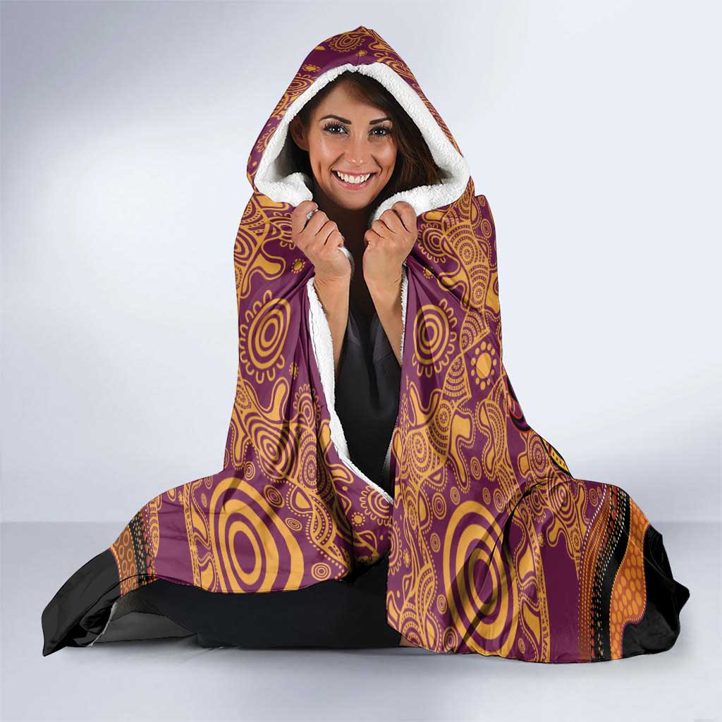 Custom Broncos Honouring First Nations Hooded Blanket NAIDOC 2026 Deadly 50 Years