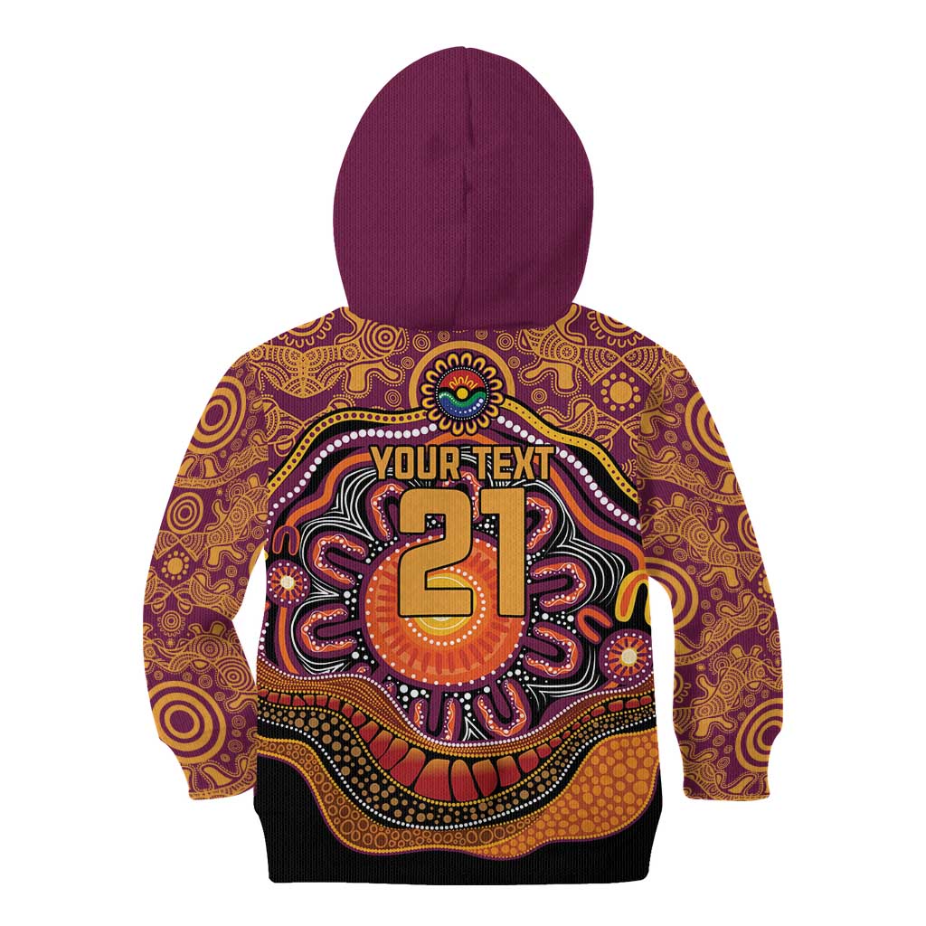 Custom Broncos Honouring First Nations Kid Hoodie NAIDOC 2026 Deadly 50 Years