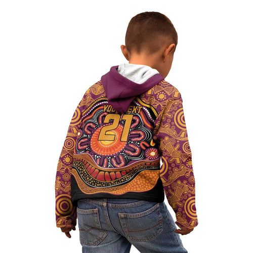 Custom Broncos Honouring First Nations Kid Hoodie NAIDOC 2026 Deadly 50 Years