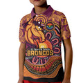 Custom Broncos Honouring First Nations Kid Polo Shirt NAIDOC 2026 Deadly 50 Years