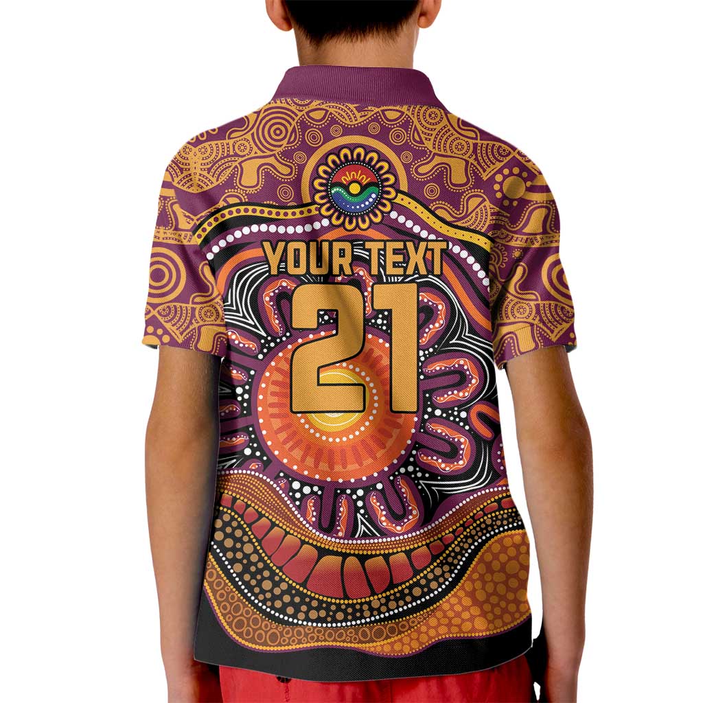 Custom Broncos Honouring First Nations Kid Polo Shirt NAIDOC 2026 Deadly 50 Years