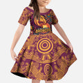 Custom Broncos Honouring First Nations Kid Short Sleeve Dress NAIDOC 2026 Deadly 50 Years