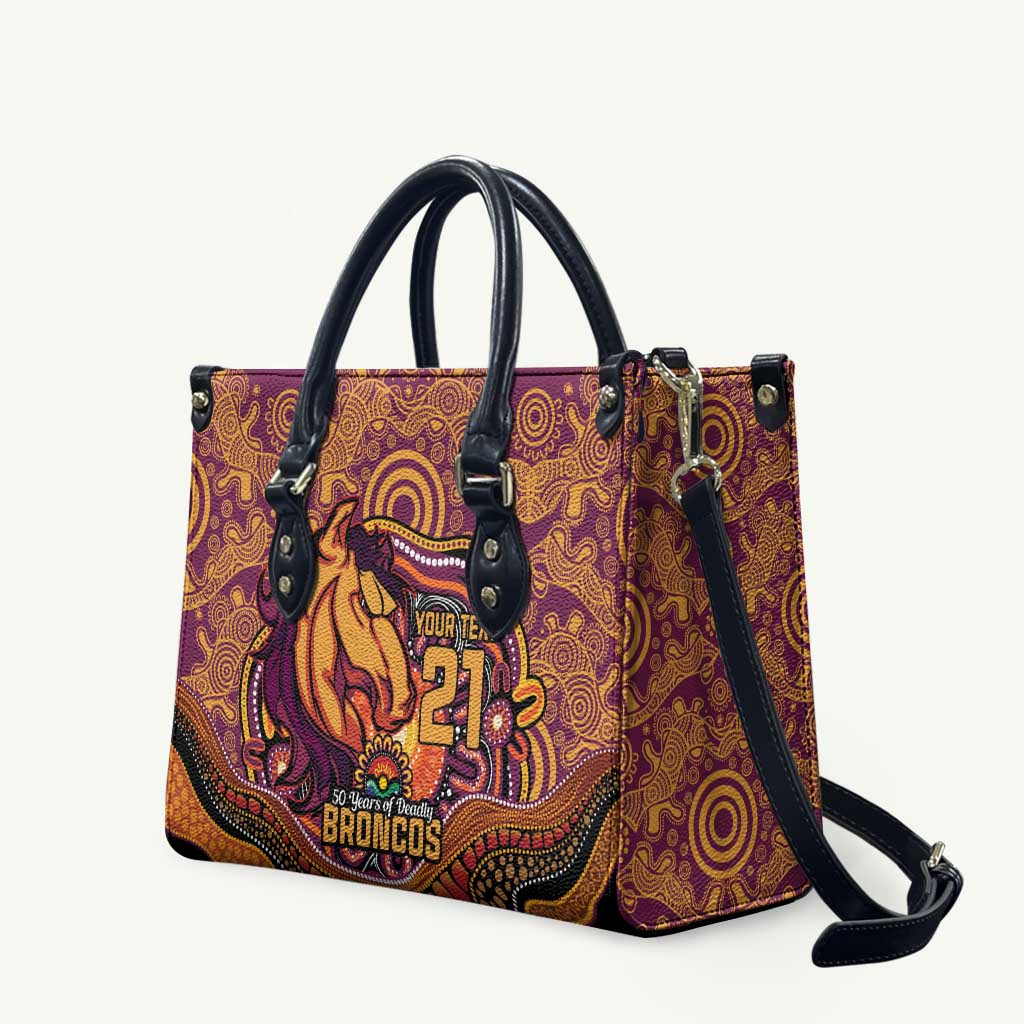 Custom Broncos Honouring First Nations Leather Bag NAIDOC 2026 Deadly 50 Years