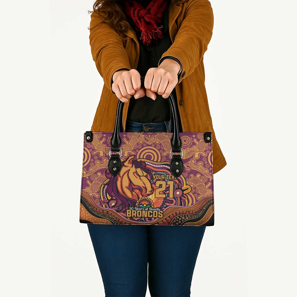 Custom Broncos Honouring First Nations Leather Bag NAIDOC 2026 Deadly 50 Years