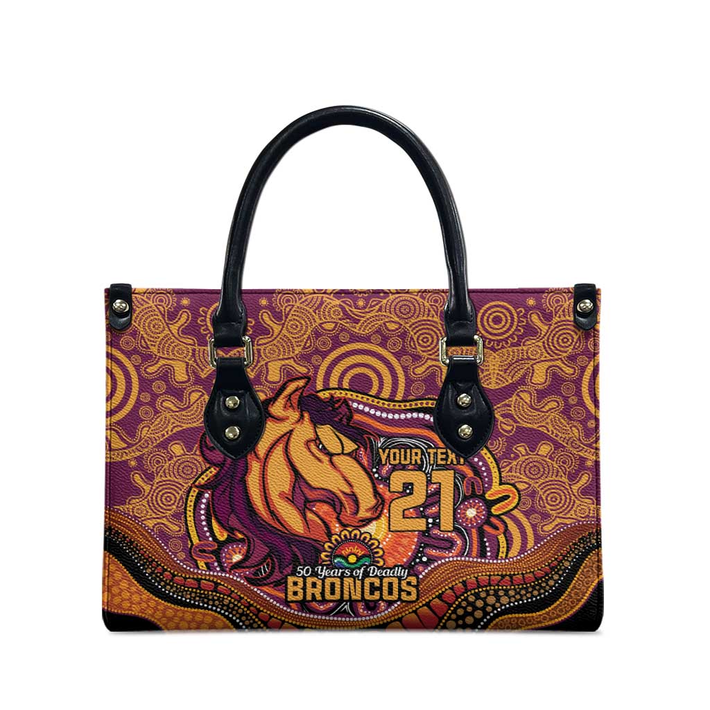 Custom Broncos Honouring First Nations Leather Bag NAIDOC 2026 Deadly 50 Years