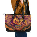 Custom Broncos Honouring First Nations Leather Tote Bag NAIDOC 2026 Deadly 50 Years