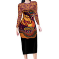 Custom Broncos Honouring First Nations Long Sleeve Bodycon Dress NAIDOC 2026 Deadly 50 Years