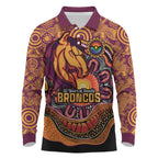 Custom Broncos Honouring First Nations Long Sleeve Polo Shirt NAIDOC 2026 Deadly 50 Years