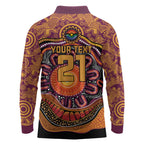 Custom Broncos Honouring First Nations Long Sleeve Polo Shirt NAIDOC 2026 Deadly 50 Years