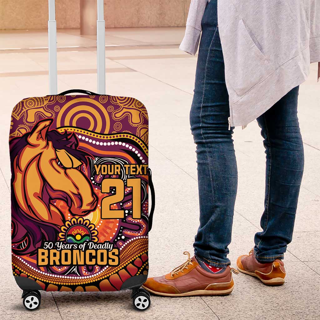 Custom Broncos Honouring First Nations Luggage Cover NAIDOC 2026 Deadly 50 Years
