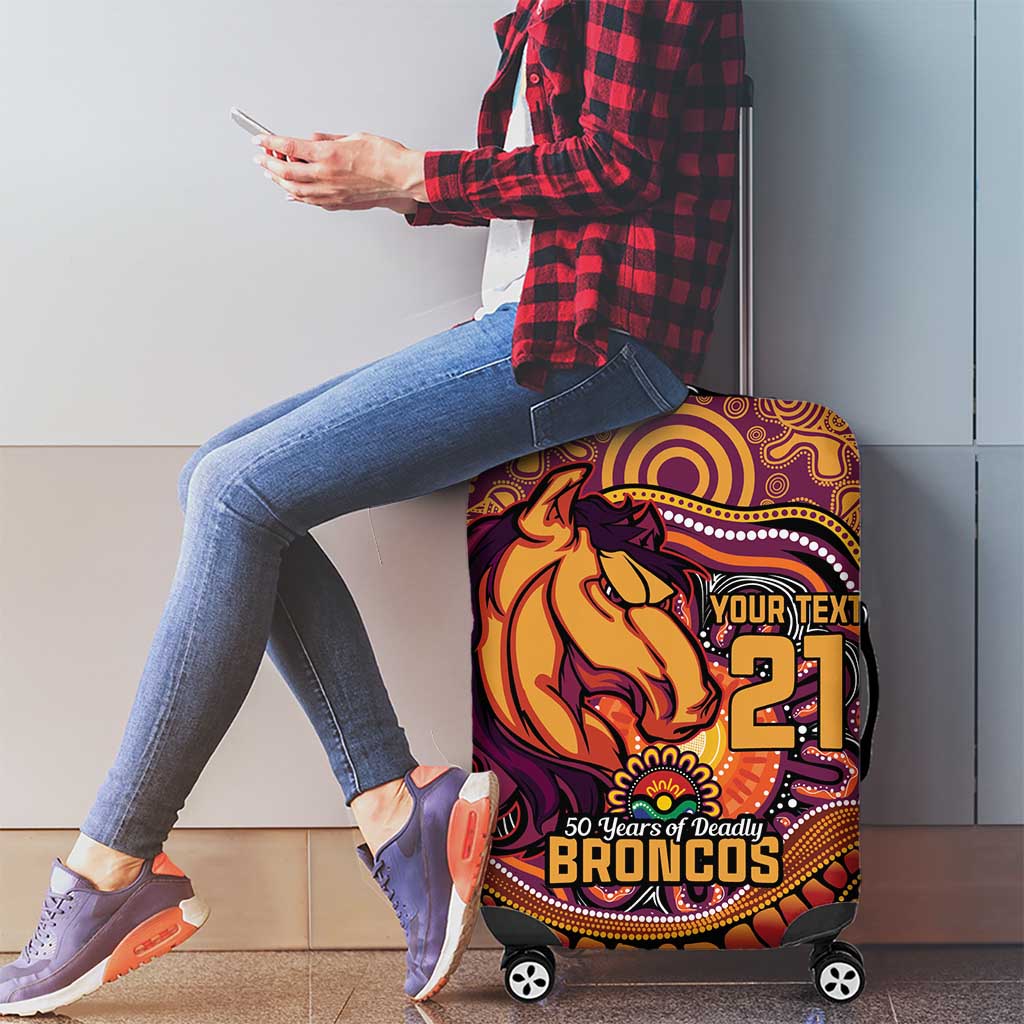 Custom Broncos Honouring First Nations Luggage Cover NAIDOC 2026 Deadly 50 Years