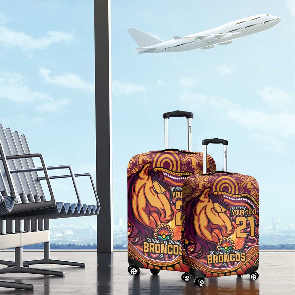 Custom Broncos Honouring First Nations Luggage Cover NAIDOC 2026 Deadly 50 Years