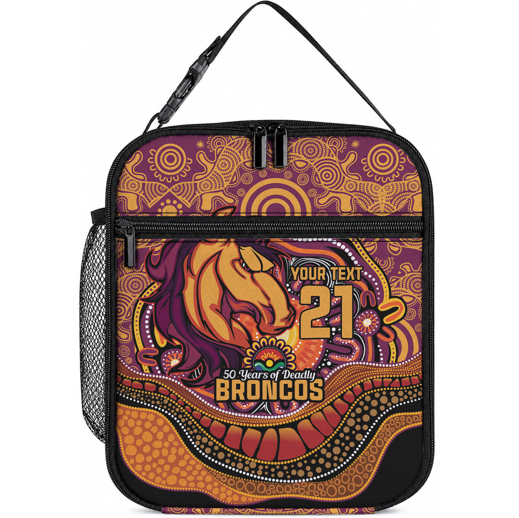 Custom Broncos Honouring First Nations Lunch Bag NAIDOC 2026 Deadly 50 Years