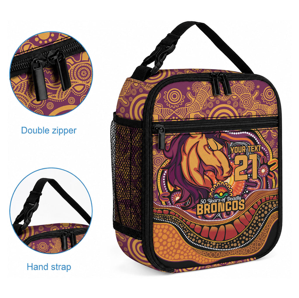 Custom Broncos Honouring First Nations Lunch Bag NAIDOC 2026 Deadly 50 Years