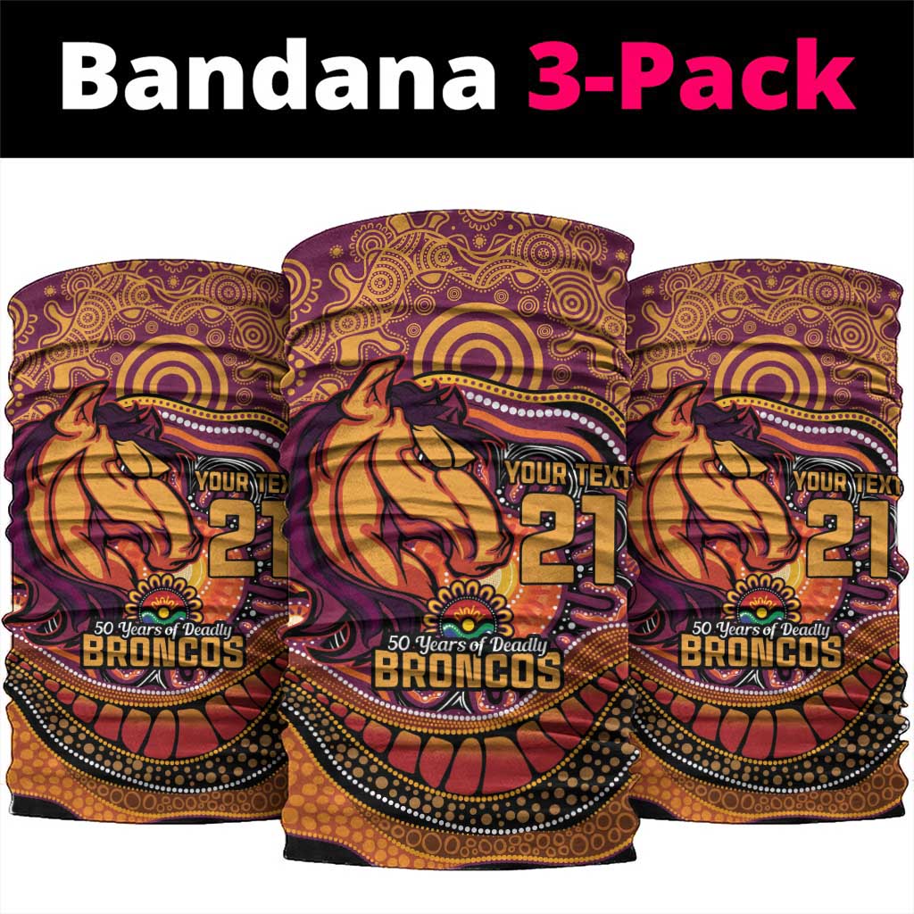 Custom Broncos Honouring First Nations Neck Gaiter NAIDOC 2026 Deadly 50 Years