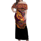 Custom Broncos Honouring First Nations Off Shoulder Maxi Dress NAIDOC 2026 Deadly 50 Years