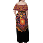 Custom Broncos Honouring First Nations Off Shoulder Maxi Dress NAIDOC 2026 Deadly 50 Years
