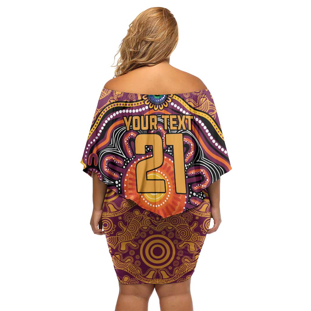 Custom Broncos Honouring First Nations Off Shoulder Short Dress NAIDOC 2026 Deadly 50 Years