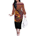 Custom Broncos Honouring First Nations Off The Shoulder Long Sleeve Dress NAIDOC 2026 Deadly 50 Years