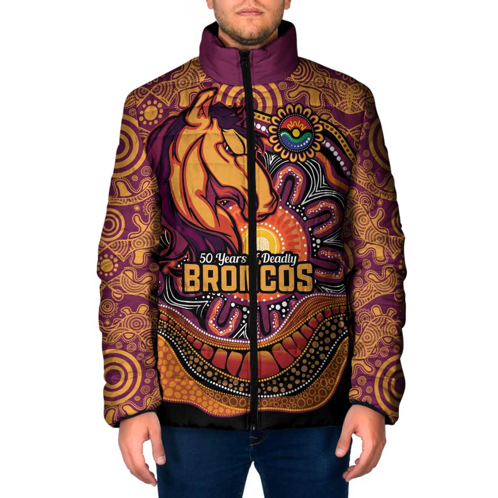 Custom Broncos Honouring First Nations Padded Jacket NAIDOC 2026 Deadly 50 Years