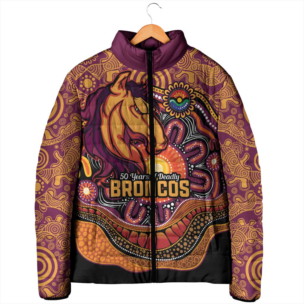 Custom Broncos Honouring First Nations Padded Jacket NAIDOC 2026 Deadly 50 Years