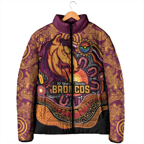 Custom Broncos Honouring First Nations Padded Jacket NAIDOC 2026 Deadly 50 Years
