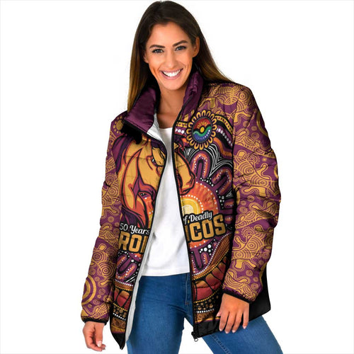 Custom Broncos Honouring First Nations Padded Jacket NAIDOC 2026 Deadly 50 Years