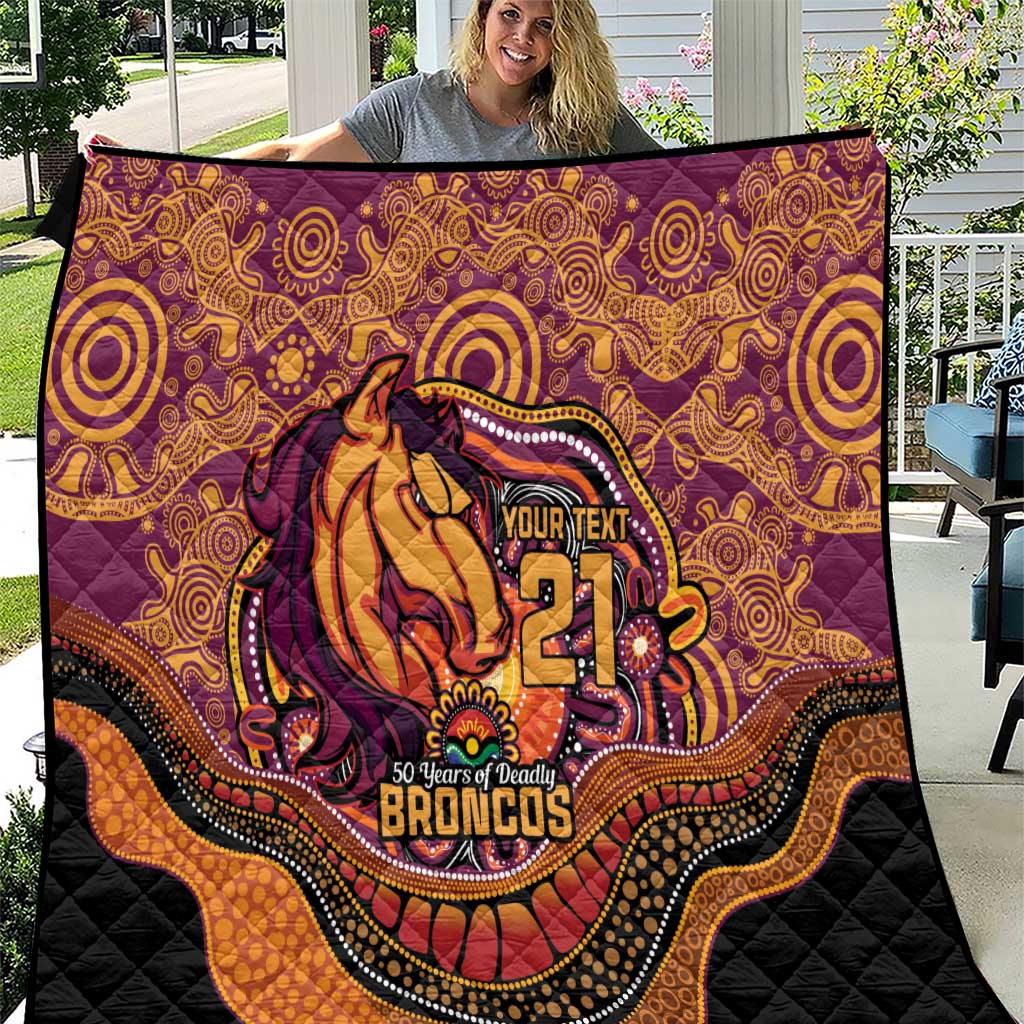 Custom Broncos Honouring First Nations Quilt NAIDOC 2026 Deadly 50 Years