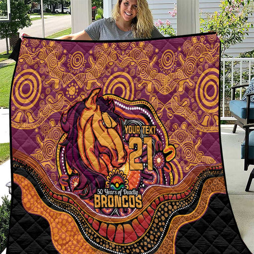 Custom Broncos Honouring First Nations Quilt NAIDOC 2026 Deadly 50 Years