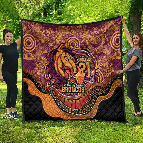 Custom Broncos Honouring First Nations Quilt NAIDOC 2026 Deadly 50 Years