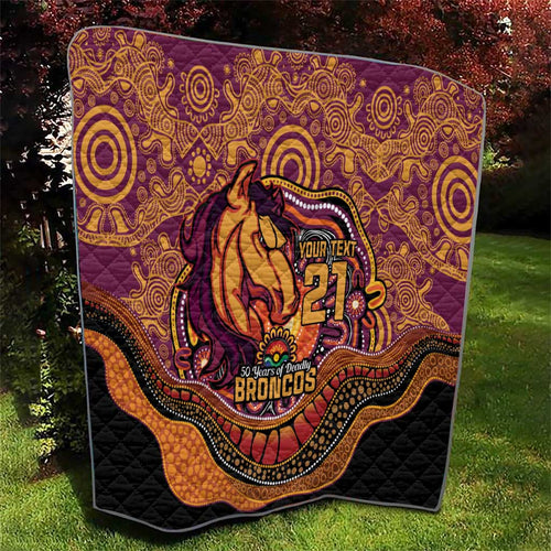 Custom Broncos Honouring First Nations Quilt NAIDOC 2026 Deadly 50 Years