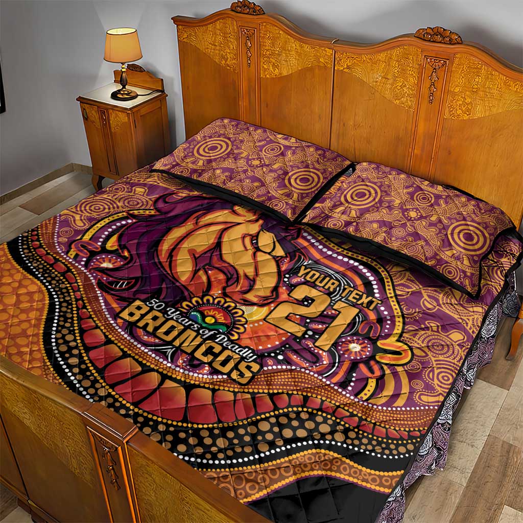 Custom Broncos Honouring First Nations Quilt Bed Set NAIDOC 2026 Deadly 50 Years