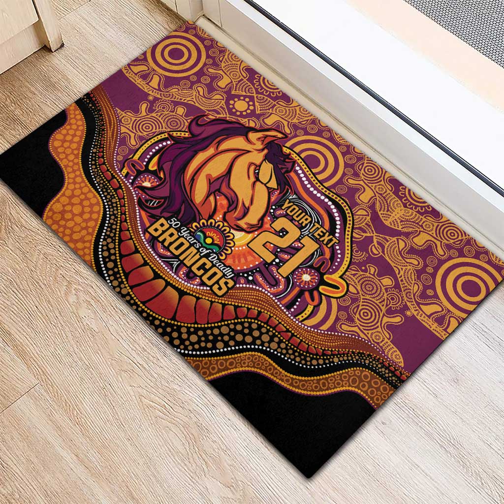Custom Broncos Honouring First Nations Rubber Doormat NAIDOC 2026 Deadly 50 Years
