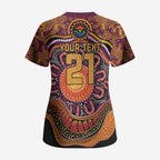 Custom Broncos Honouring First Nations Scrub Top NAIDOC 2026 Deadly 50 Years