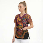Custom Broncos Honouring First Nations Scrub Top NAIDOC 2026 Deadly 50 Years
