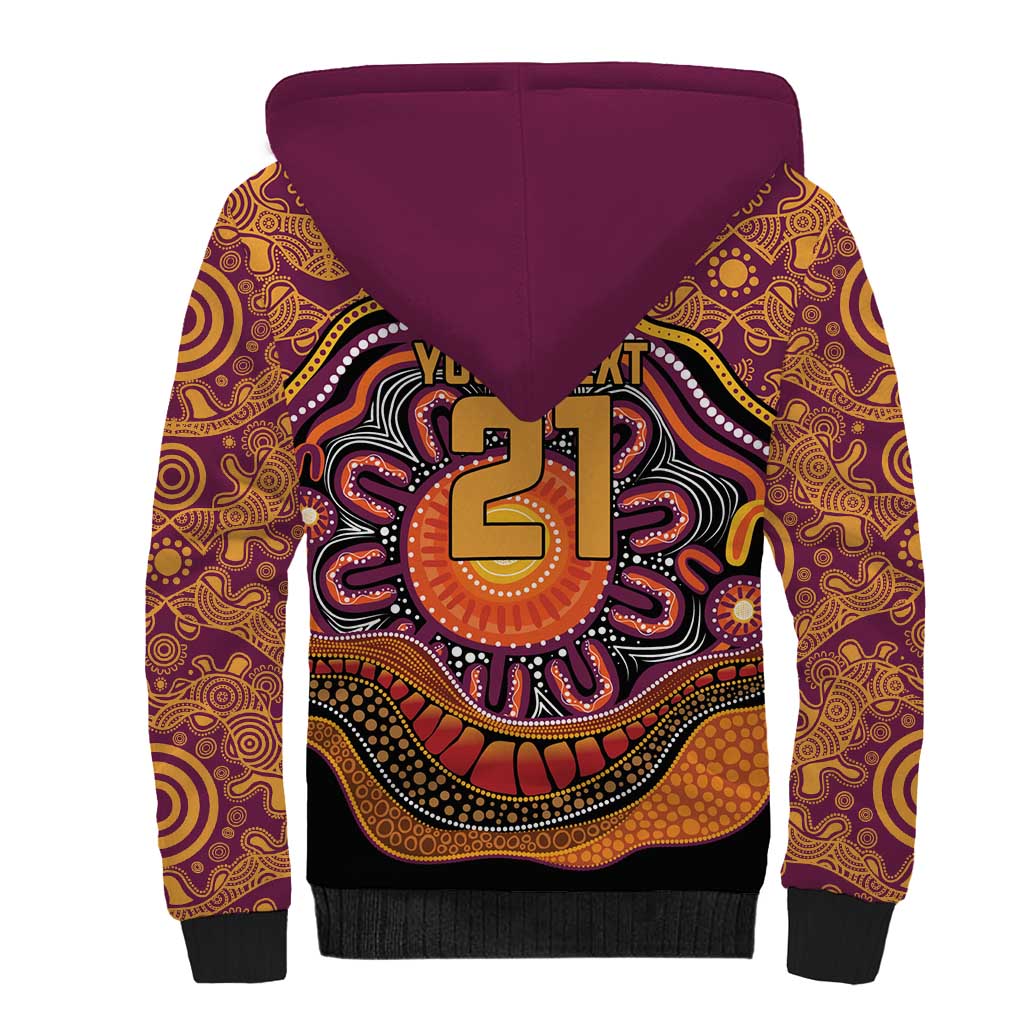 Custom Broncos Honouring First Nations Sherpa Hoodie NAIDOC 2026 Deadly 50 Years