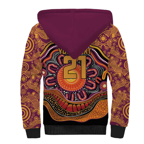 Custom Broncos Honouring First Nations Sherpa Hoodie NAIDOC 2026 Deadly 50 Years
