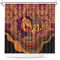 Custom Broncos Honouring First Nations Shower Curtain NAIDOC 2026 Deadly 50 Years