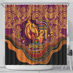 Custom Broncos Honouring First Nations Shower Curtain NAIDOC 2026 Deadly 50 Years